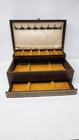 Vintage Mele Jewelry Box 3 Tier Brown with Gold Velvet Lined  — photo 1
