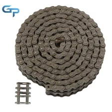 #50-2 Double Strand Duplex Roller Chain 10 Feet with 2 Connecting Link