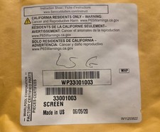 Whirlpool WP33001003 33001003 Dryer Lint Screen Filter Genuine OEM