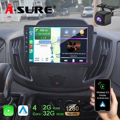 Carplay For Ford Transit 2015-2019 Car Stereo Radio BT GPS 2+32G Android 14 +CAM