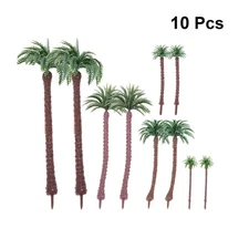 10 Pcs Plastic Palm Tree Model Layout Props Scenery DIY Handmade Material Mini