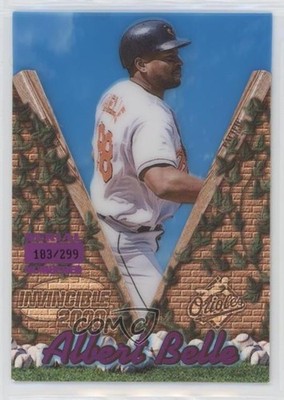 2000 Pacific Invincible Holographic Purple 183/299 Albert Belle #17 0c3