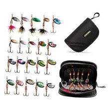  10-Fishing Lures Spinnerbait for Bass Trout Salmon Walleye Hard Metal 20pcs