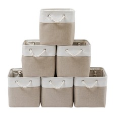 13 x 13 Inch Cube Storage Bins, 6 Pack Extra Large Collapsible Fabric Storage...
