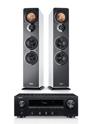 Verkaufe an Selbstabholer HiFi  Anlage: Teufel Ultima 40 Weiß + Denon DRA-800H