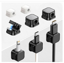 12 clips magn ticos para cables suaves y ajustables Organizador de cables