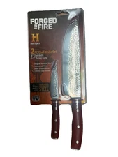 FORGED IN FIRE Stainless Steel 2 Pc Chef Knife Set 8” & 3.5”