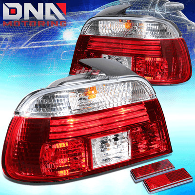 BLACK HOUSING LENS RED TAIL BRAKE LIHGHT/LAMP FOR 97-00 BMW E39 5-SERIES 4DR