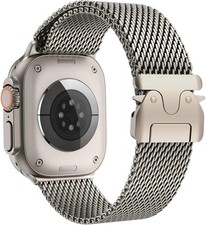Titanium Milanese Loop Band Compatible with Apple Watch Bands Ultra 2/Ultra 49mm