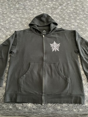 Hellhammer Apocalyptic Raids Hooded Zip Sweatshirt Large Prowling Death