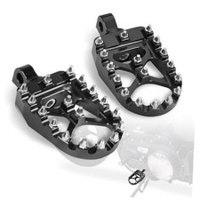 Motorcycle Foot Pegs Offroad CNC Wide Footpeg Footrest Pedal For Harley Black-1