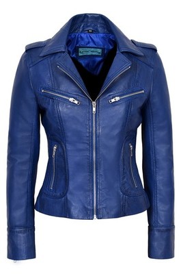Rachel Blue Damen Neu Smart Designer Echt Gewachstes Lammleder Mode Jacke