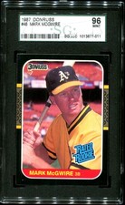 1987 Donruss Factory Set Variation 46 Mark Mcgwire Oakland As Sgc 96 Mint 9 1987 Donruss Factory Set Variation 46 Mark Mcgwire Oakland As Sgc 96 Mint 9
