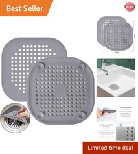 2 Pcs Silicone Hair Catcher Drain Protectors - Perfect for Bathrooms & Kitchens