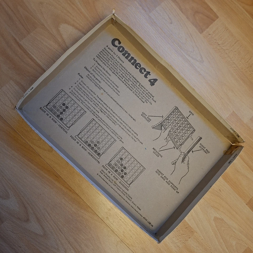 Vintage 1975, Connect 4, Mattel Game, Original Box, Good Condition - Image 4 of 4