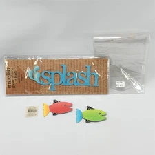 Demdaco Roeda Embellish Your Story Magnets SPLASH Blue & Fish Green Red