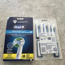 2X Oral-B Precision Clean Rotating Toothbrush Replacement Heads 5 Pack X-Shaped