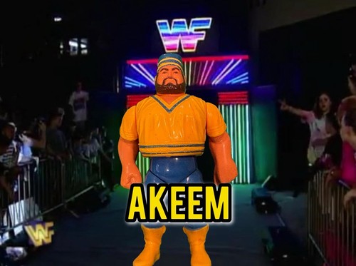 Akeem Series 1 WWF Wrestling Hasbro 1990 Vintage A...