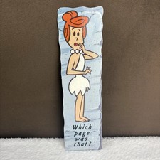 Vtg 1988 The Flintstones Wilma "Which Page?" Hanna-Barbera Cartoon Bookmark 80s!