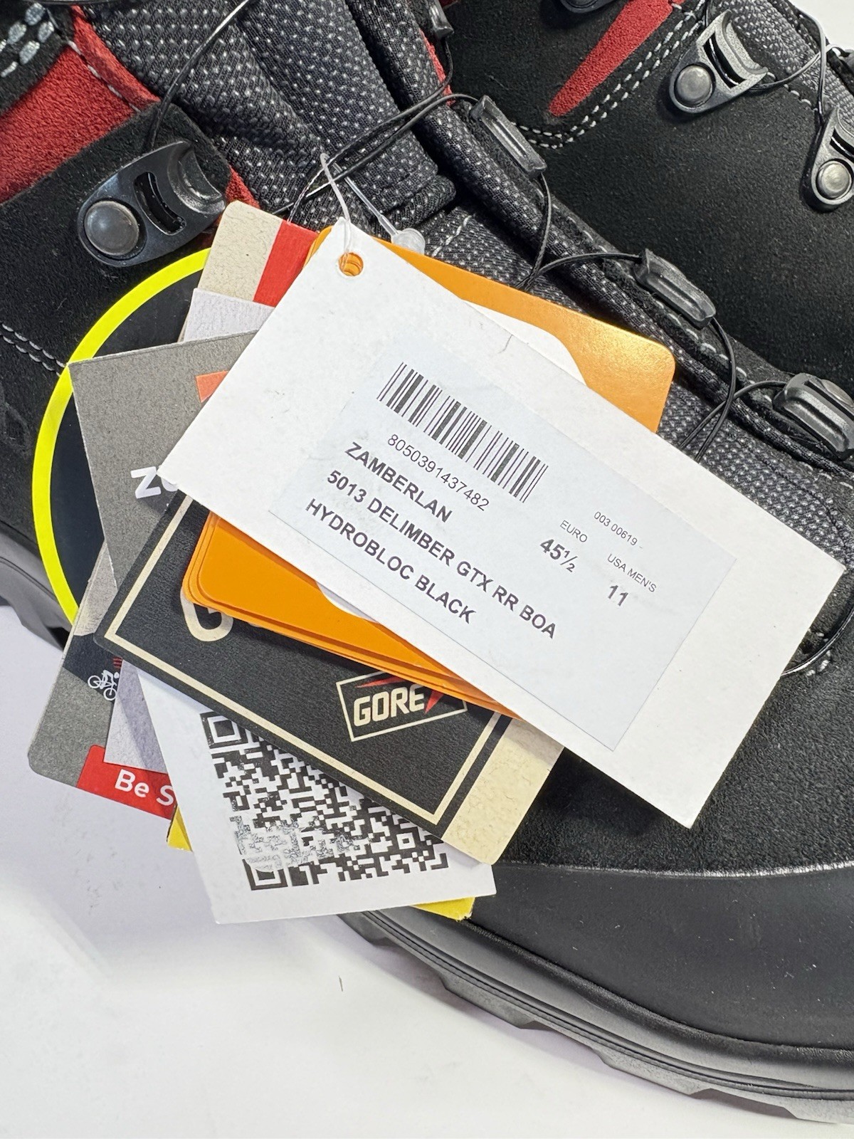 Zamberlan 5013 Delimber GTX RR BOA HYDROBLOC GORE-TEX RECCO Vibram Black Men 11