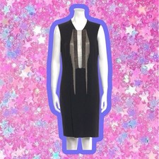 STELLA MCCARTNEY Fringe Shift Wiggle Dress Sz 8 Punk Whimsygoth Rock Chloe