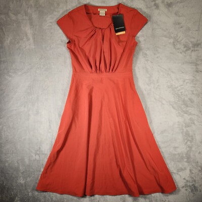 orange work dress Dresses size up for room in the shoulders and bust Floral embroidered details Women's Orange Designer Workwear |