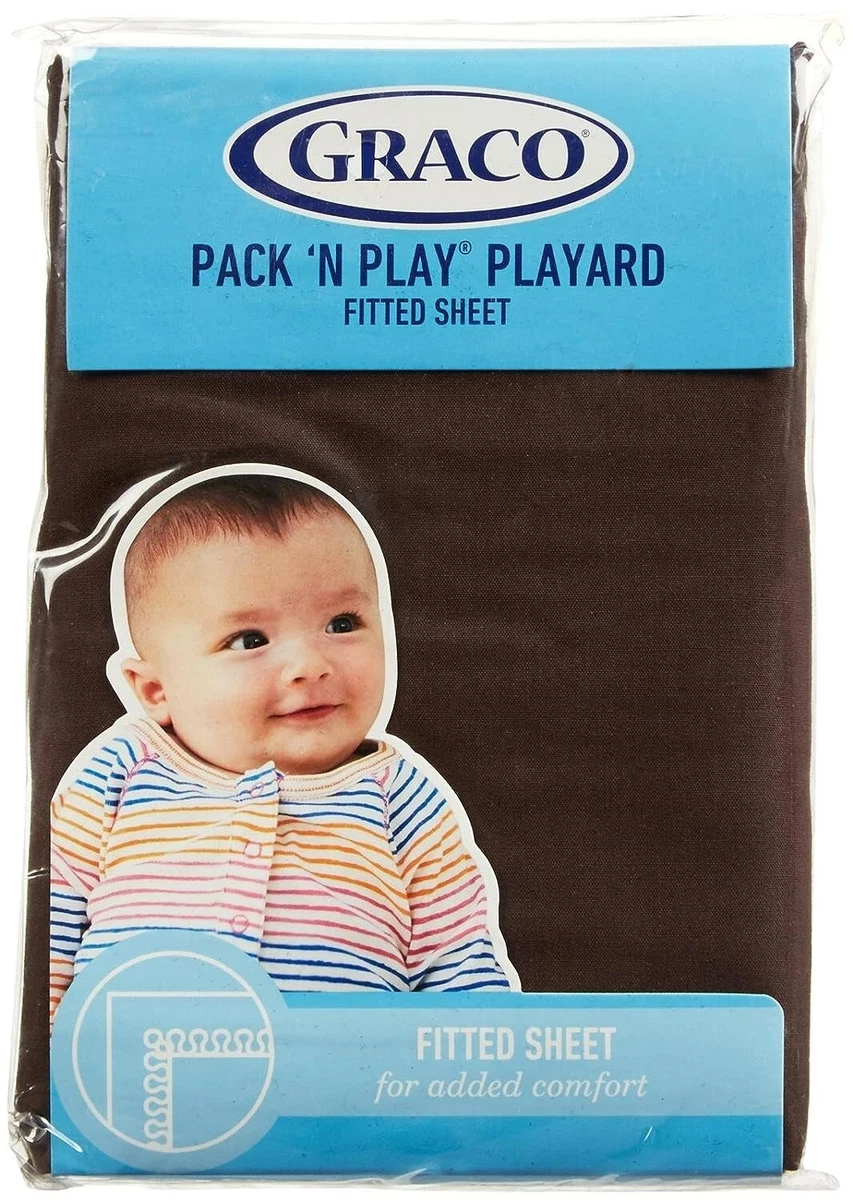 Graco Pack N Play Playard Fitted Sheet Chocolate Brown Baby 39
