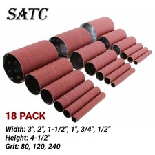 4-1/2" Spindle Sanding Drum Sleeves for Oscillating Sander 80 120 240 Grit Paper