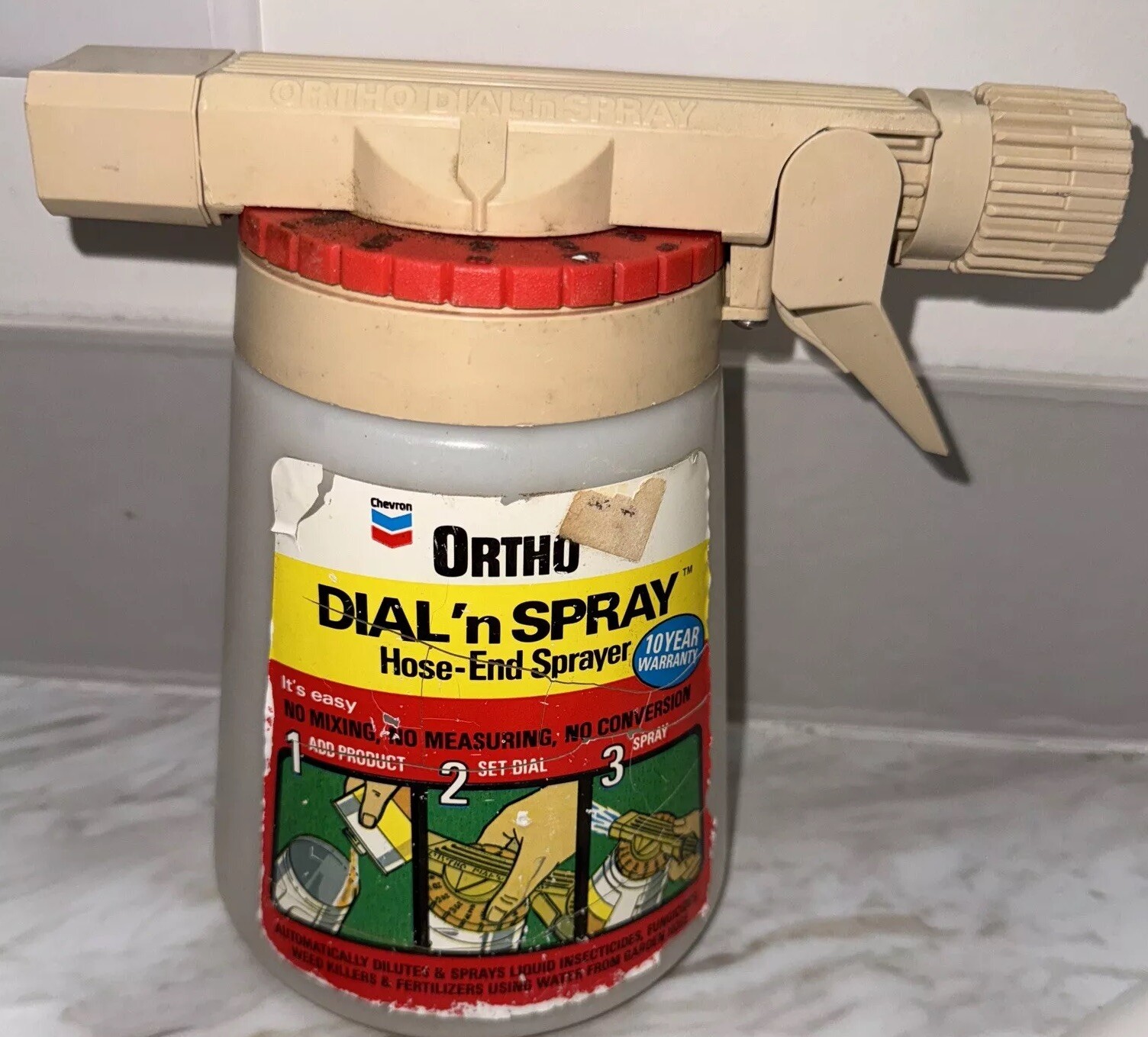 Ortho Dial N Spray MultiUse HoseEnd Plastic Garden Lawn Sprayer Bottle VTG eBay