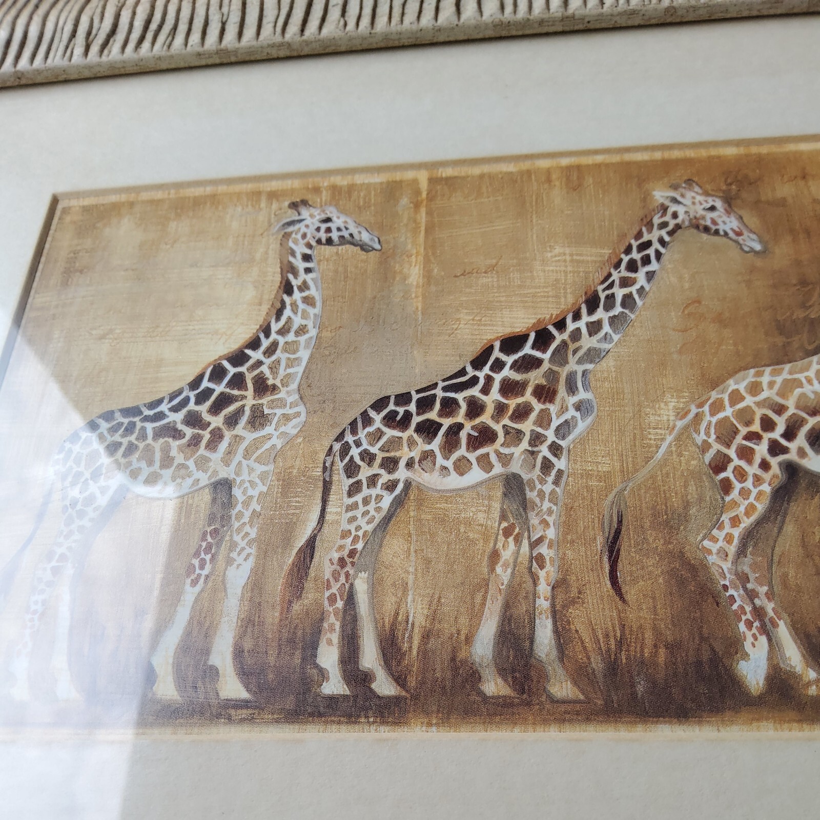 Signed Giraffe Framed Print By Elaine Vollherbst eBay