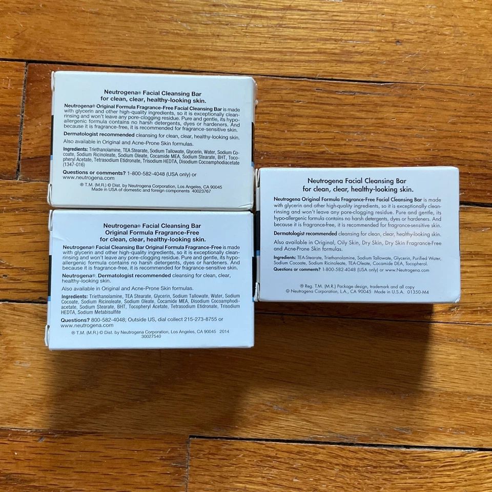 Neutrogena Original Antigua Fórmula Barra Facial con Glicerina 3.5 OZ PAQUETE DE 3 Foto 2 de 3