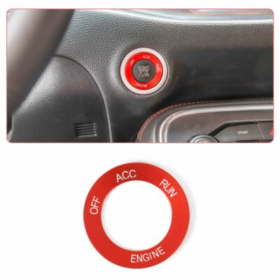 Engine Start Decoration Trim for 2010+ Dodge Challenger/Charger, Al Alloy 1pc A