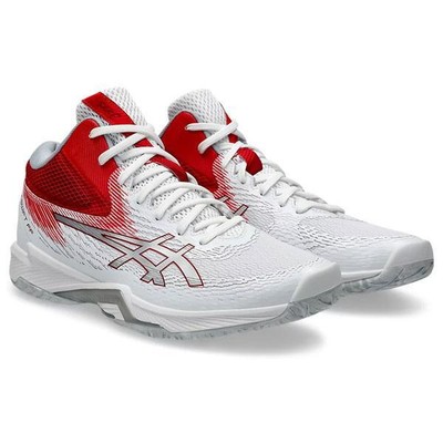 Asics Volleyball Shoes V-SWIFT FF MT 4 White/Classic Red 1053A064 101 NEW S12