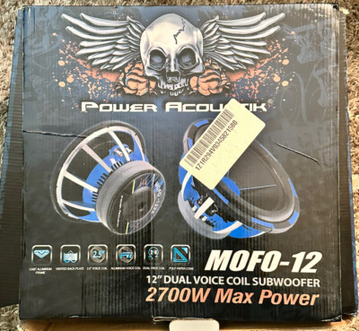 Power Acoustik MOFO-122X 1-Way Car Subwoofer for sale online