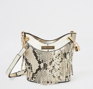river island black snake print bolsa