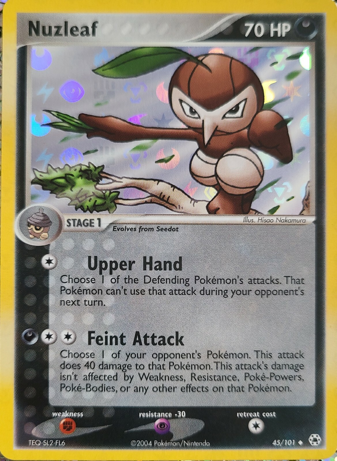 Nuzleaf - 45/101 - Uncommon Reverse Holo Near Mint Ex Hidden Legends 3DY