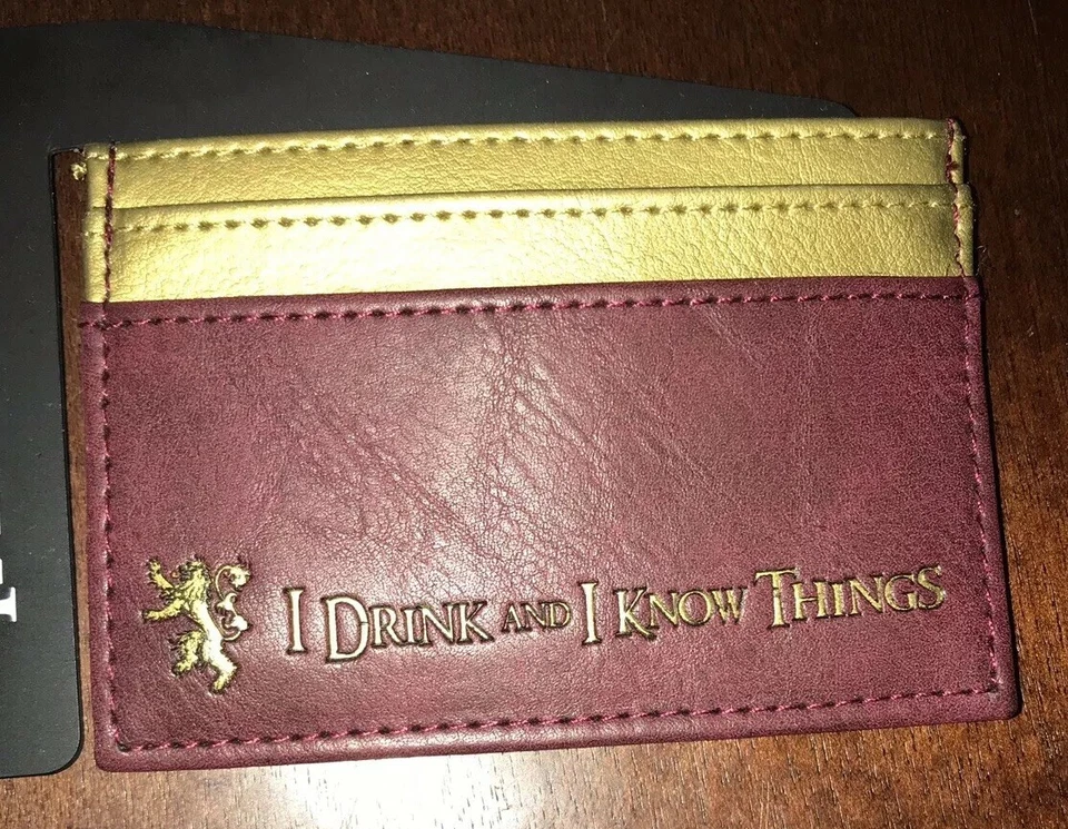 Official Game of Thrones Card Holder I Drink and I Know Things New - Image 2 of 4