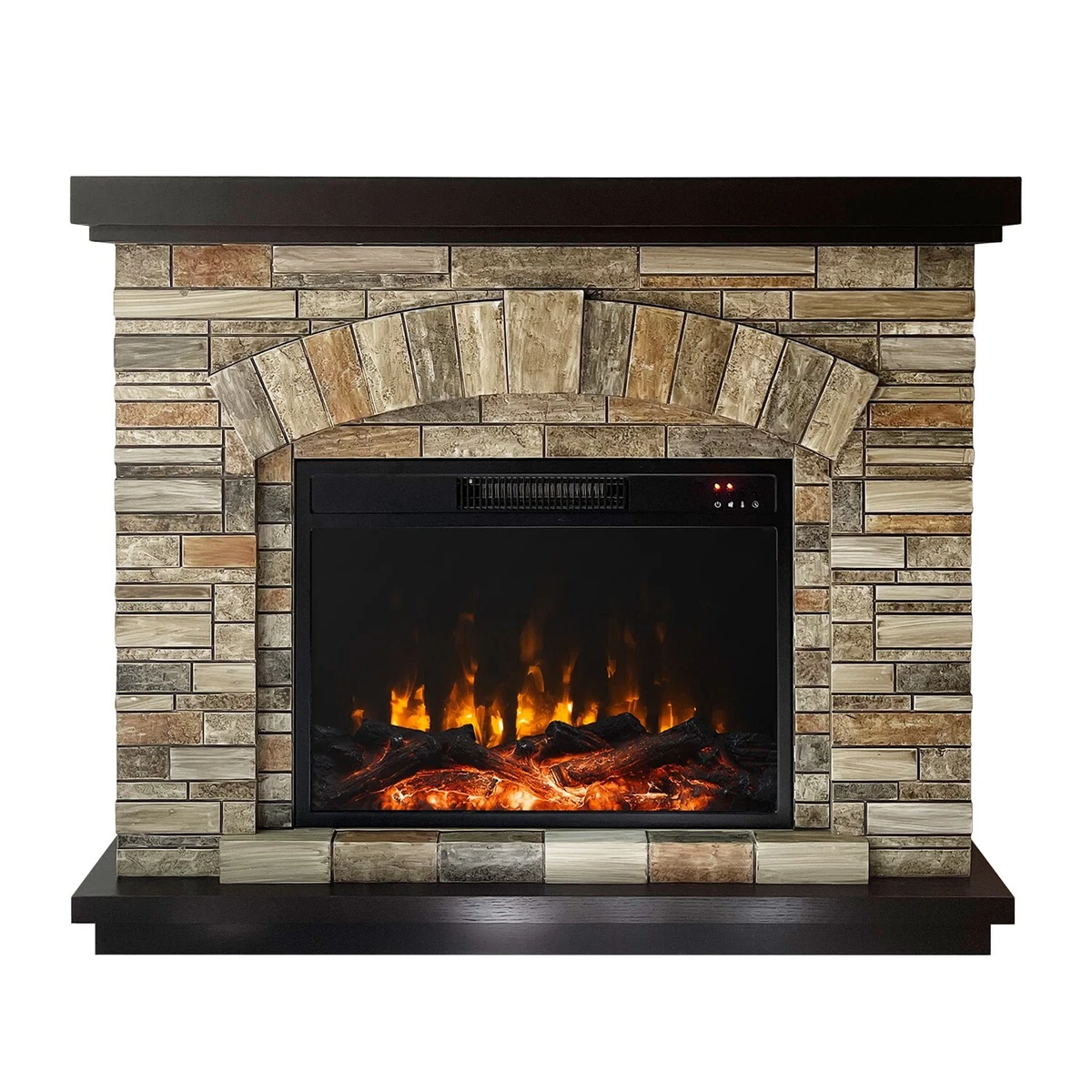 42u0026#034;Faux Stone Mantel Infrared Electric Fireplace with Timeru0026amp;Remote  Control | eBay