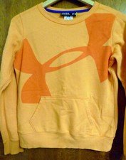 Under Armour Youth Large Orange Sweatshirt Cold Gear YLG