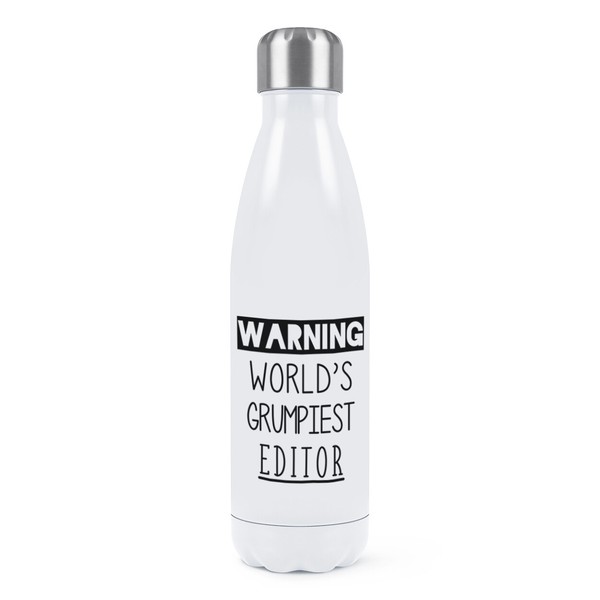 Warnung World's Grumpiest Editor Doppelwand Wasserflasche Best Journalist-image