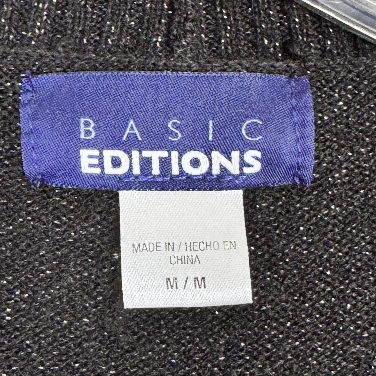 Basic Edition Women's Medium Black Silver Layered… - image 6