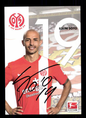 Elkin Soto Autogrammkarte FSV Mainz 05 2013-14 Original Signiert+A 171872