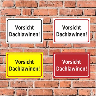 BAUER-SCHILDER Schild - Vorsicht Dachlawinen - Winter Winterschild in 4 Größen - S00018-021