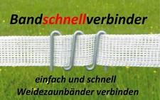 Bandverbinder Bandschnellverbinder Weidezaun Elektrozaun, 3 Gr&ouml;&szlig;en (10 St&uuml;ck)