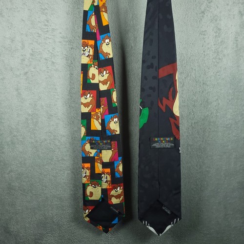 2 Vintage 1995 Looney Tunes Ties Mania Bugs Marvin Daffy Taz Necktie - FREE SHIP - Picture 6 of 13