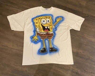 SpongeBob SquarePants Men's T-Shirt Size XXL Big Graphic Print Short Sleeve