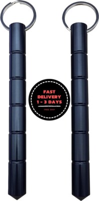 Llavero Aluminio Blunt Force en Negro, Arma de Autodefensa para Mujer
