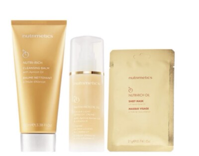 3 Items Cleansing Balm Nutri-Rich Oil Extra Light EL Sheet Mask Nutrimetics 