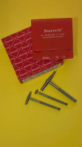 Starrett No. S579G Set 3 of 4 Telescoping Gages 5/16"- 2-1/8" (1/2-3/4 missing) - Picture 2 of 2
