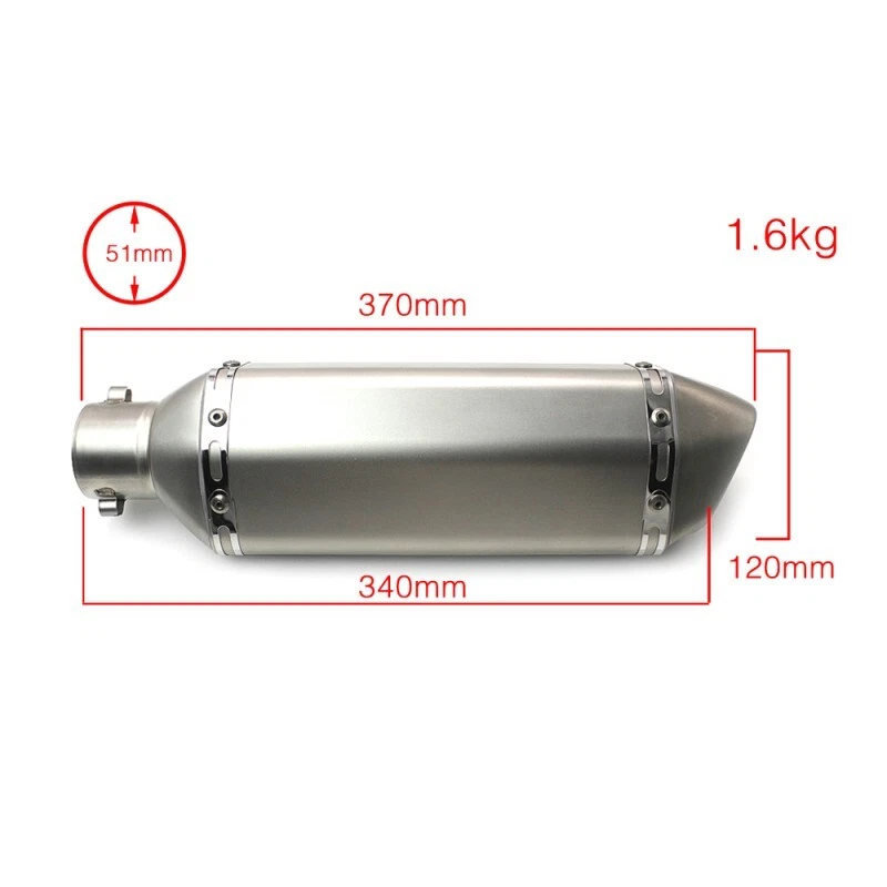 Exhaust muffler Force for Suzuki SV 1000 / S Silencer Inox Titanium Foto 4 de 4